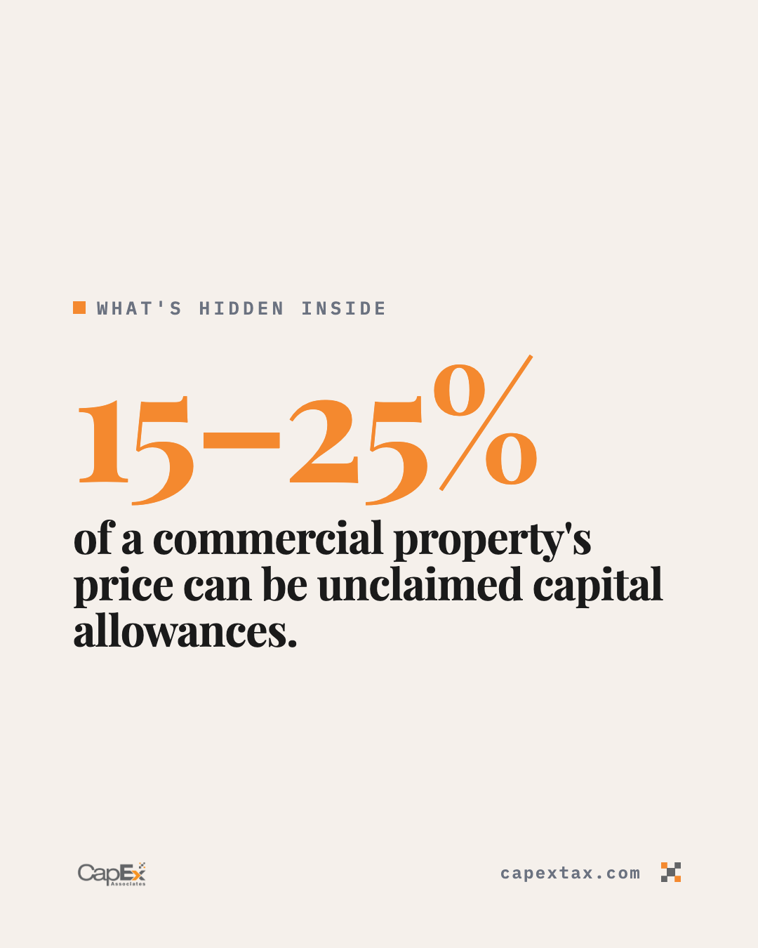 Social graphic — 15 to 25 percent stat