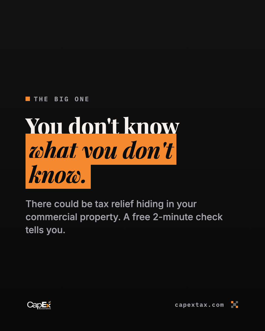 Social graphic — you don't know what you don't know